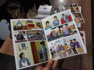 توزیع کمیک استریپ های اسلام کمیکز در مسابقات رباتیک کره جنوبی